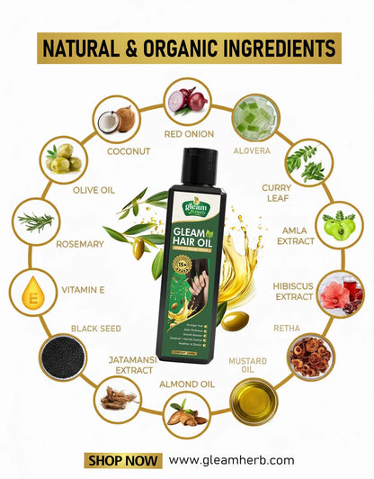 Gleam Hair oil Family Pack