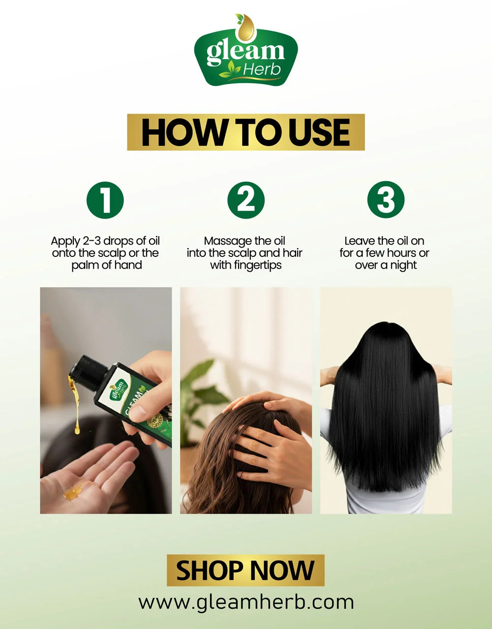 Gleam Hair oil Family Pack